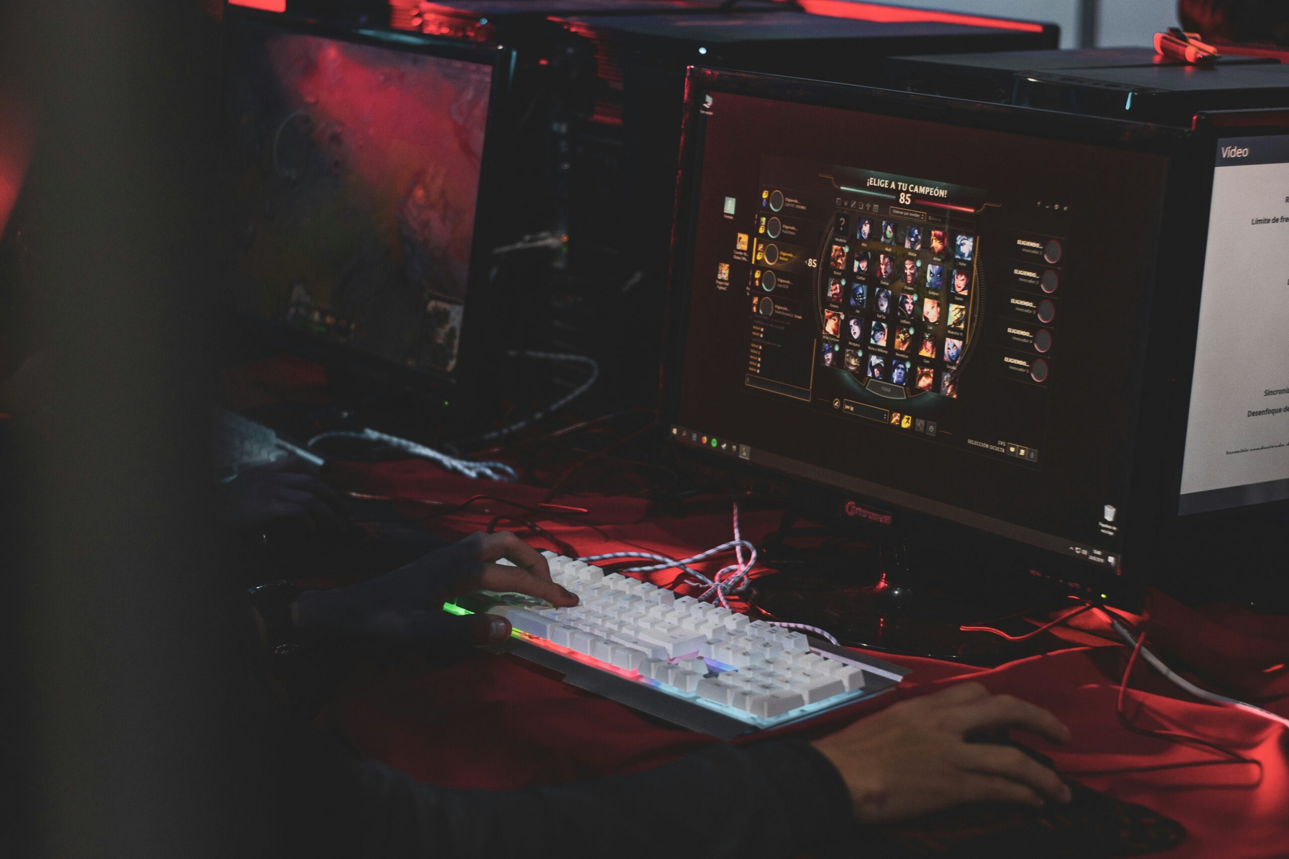 gaming event setup