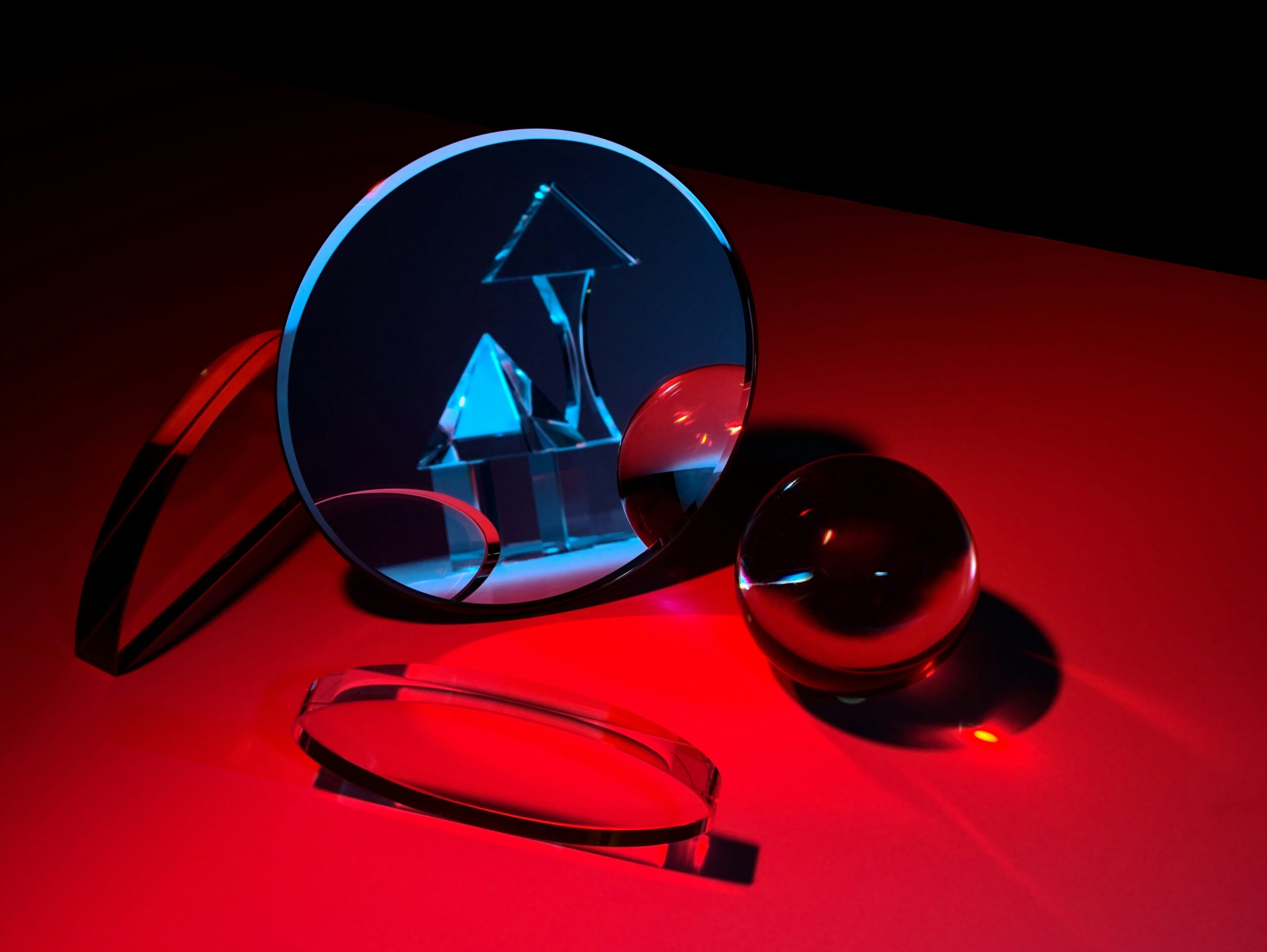 Minimalist setup for a Roblox esports tournament with bleachers and lighting effects